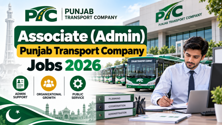 Associate (Admin) Punjab Transport Company Jobs 2026